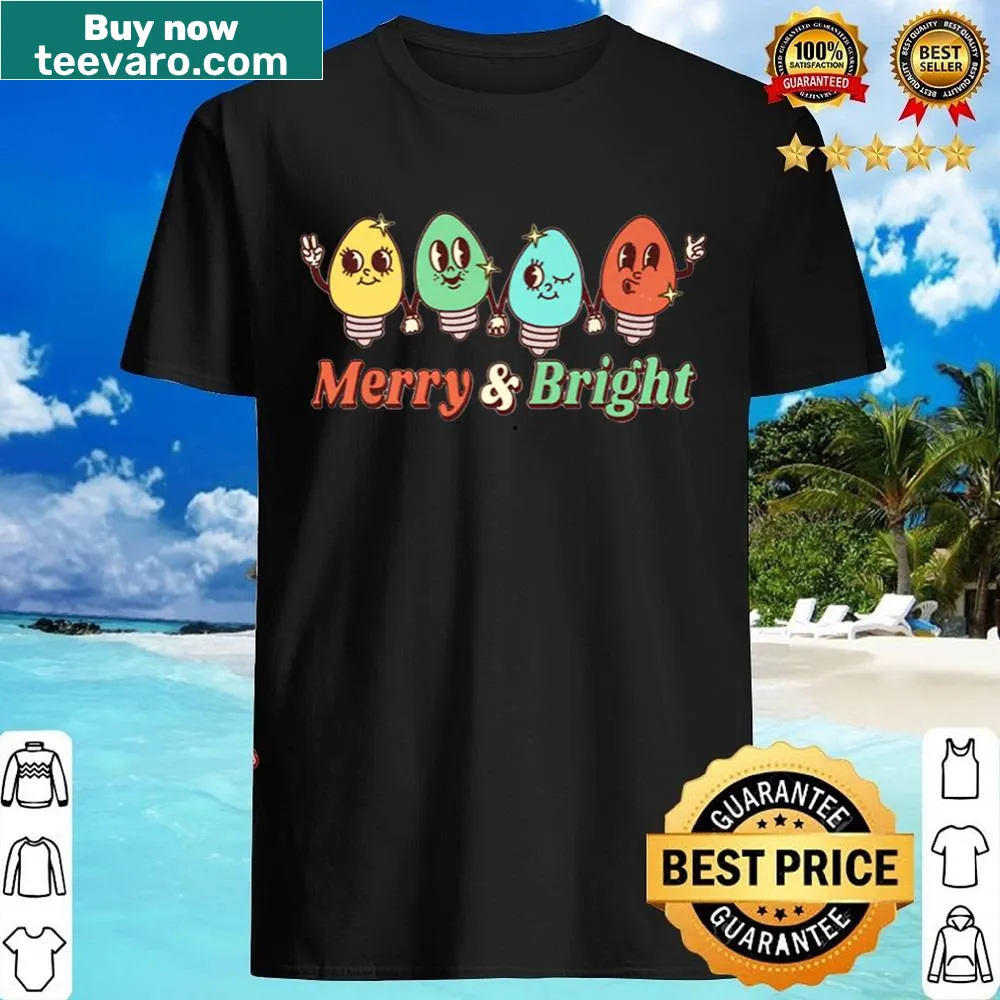 Retro Merry Christmas shirt with a groovy boho design