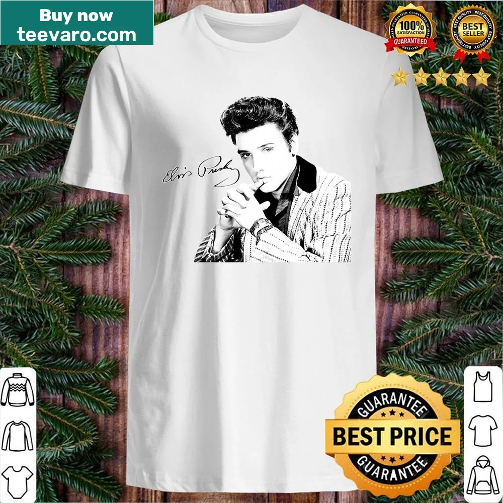 Vintage Elvis Presley graphic on a distressed t-shirt.