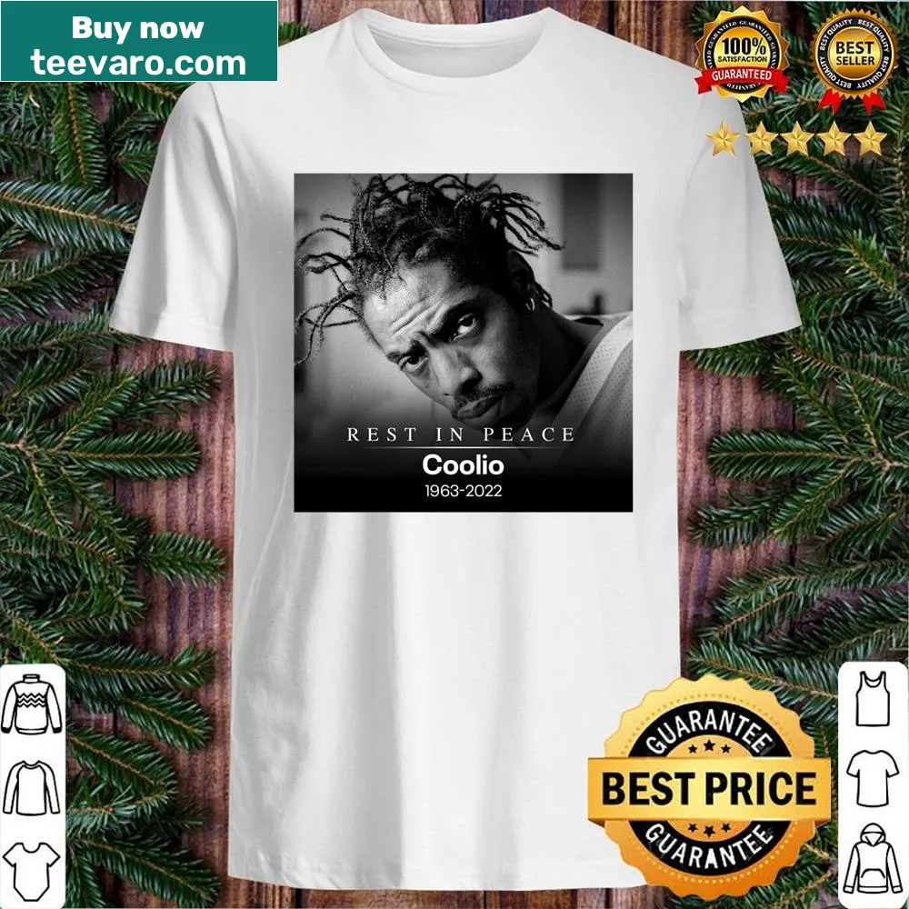 Commemorative shirt with Rip Coolio 1963 2022 and legend text