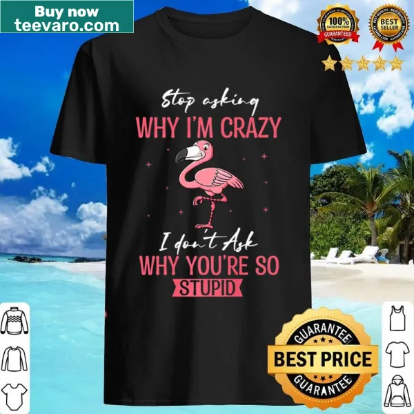 Edgy shirt featuring a rude cartoon flamingo design