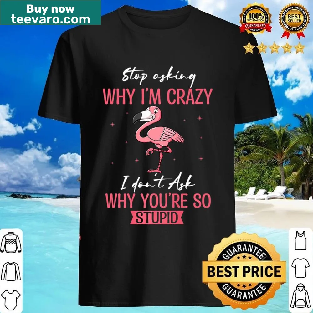 Edgy shirt featuring a rude cartoon flamingo design