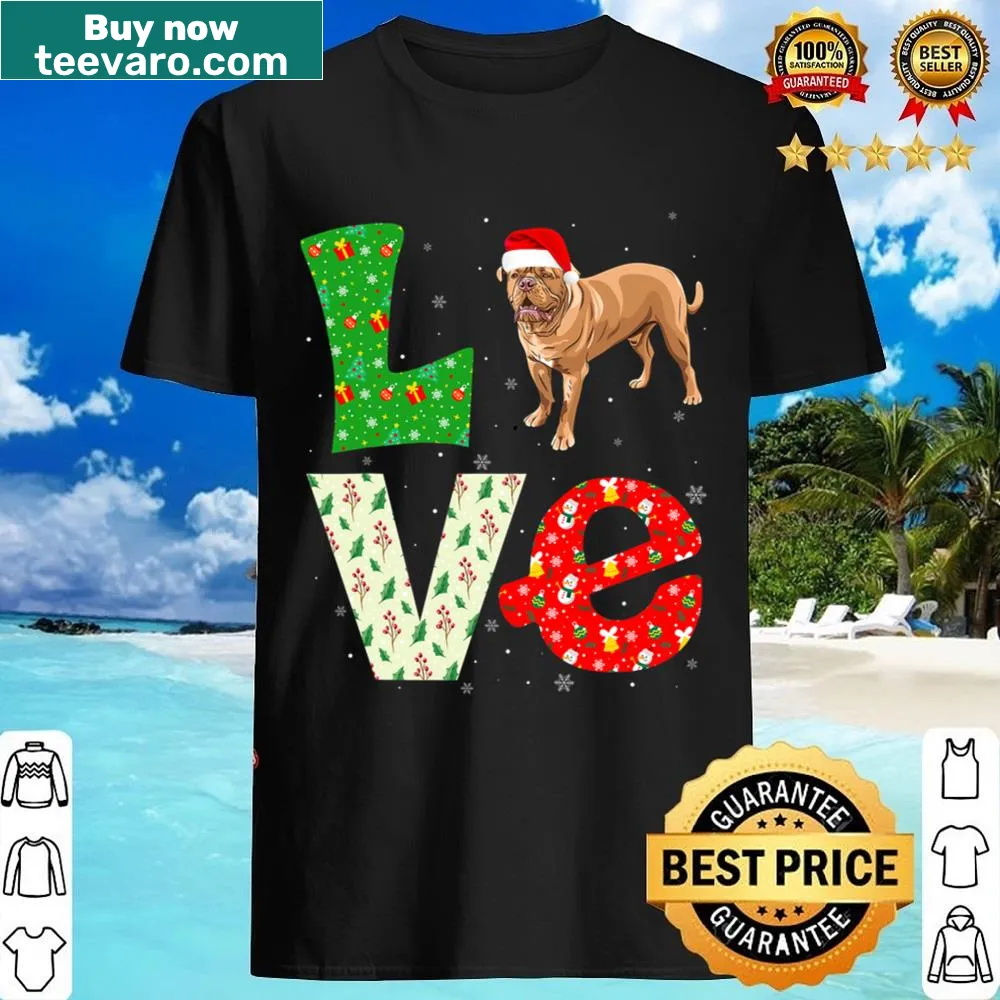 Festive Mastiff dog wearing a Santa hat for Christmas lovers