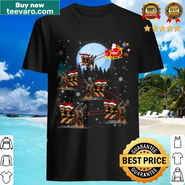 Rottweiler and Santa design celebrating Christmas for dog lovers