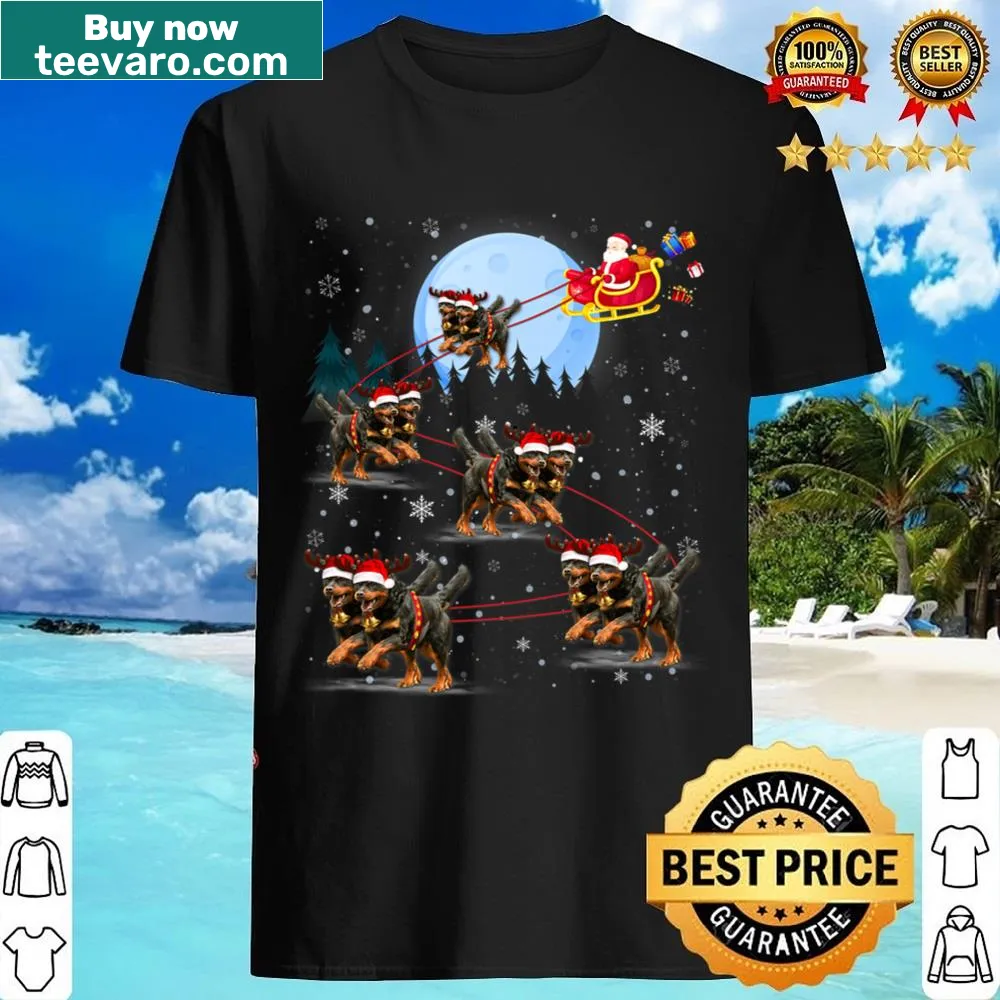 Rottweiler and Santa design celebrating Christmas for dog lovers
