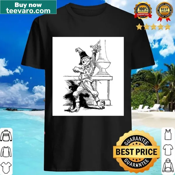 Illustration of a dancing scarecrow on a sleeveless top