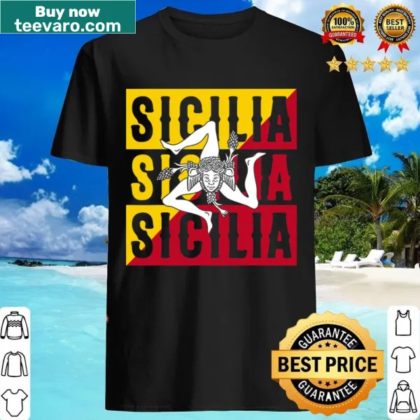 Sicilia flag graphic shirt representing Palermo, Italy
