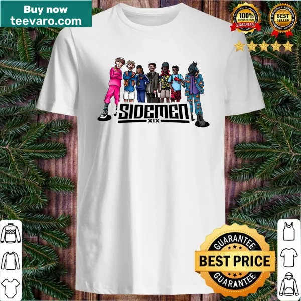 Shirt featuring graphics of Sidemen members for fans.