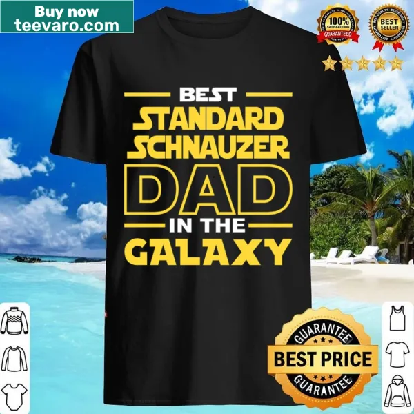 Typography shirt for Standard Schnauzer dog dads with bold text