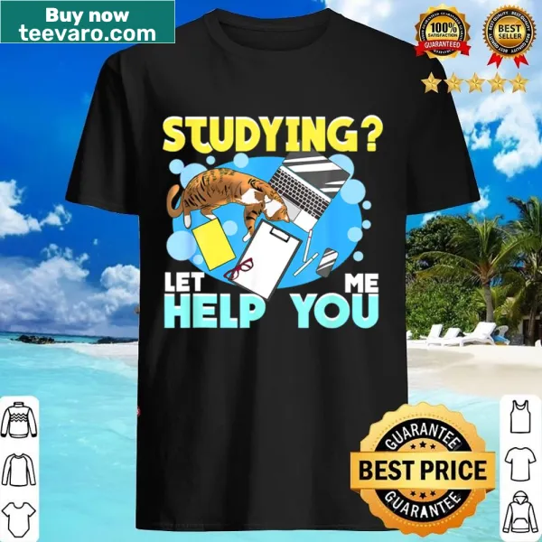 Funny shirt about studying with playful typography