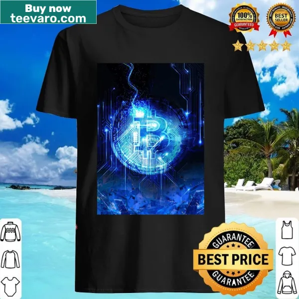 Stylish shirt featuring a bold typography design about Bitcoin