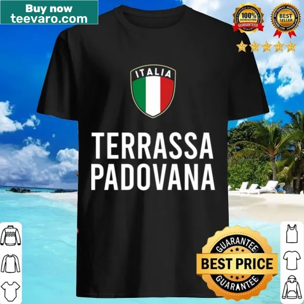 Minimalist typographic T-shirt featuring 'Terrassa Padovana'