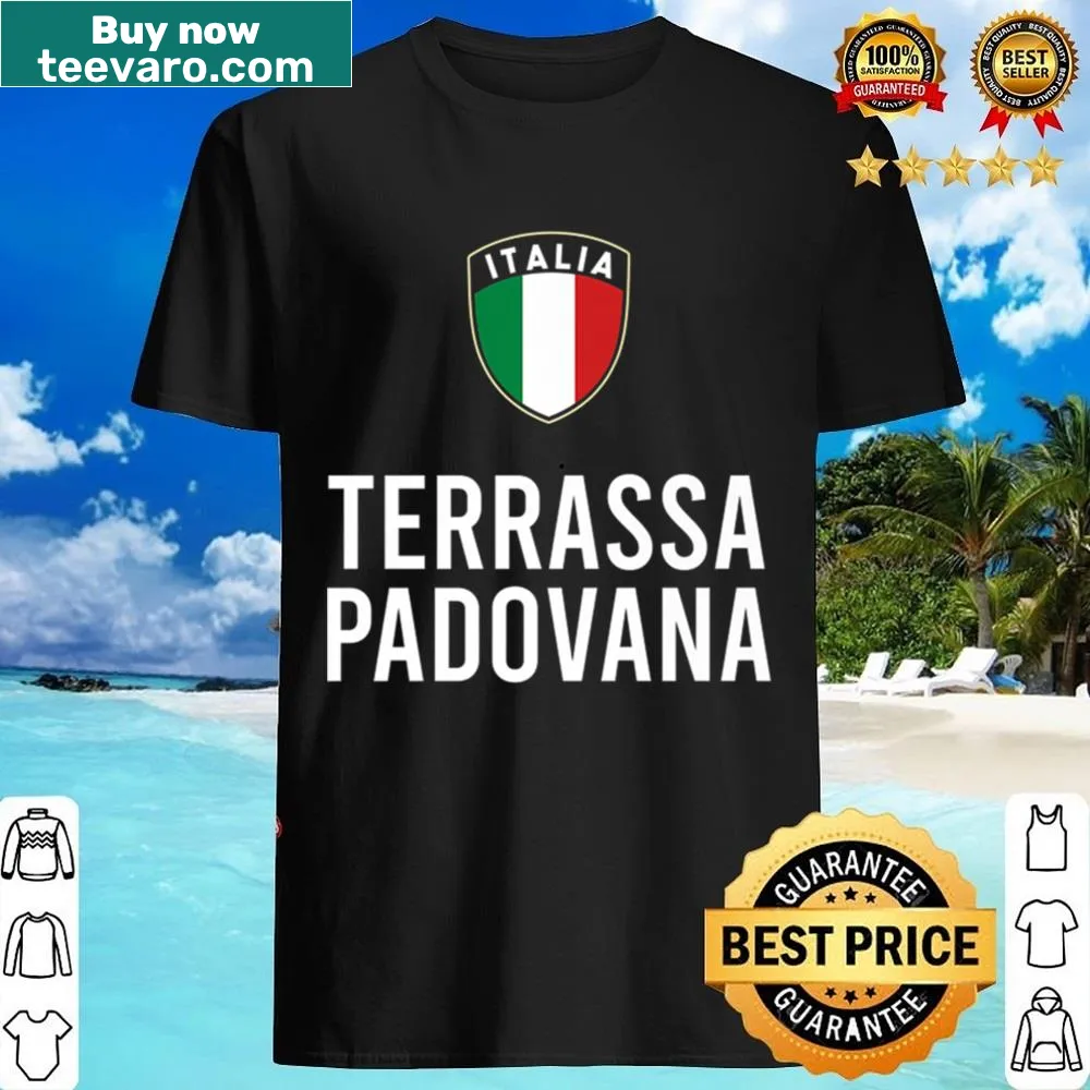 Minimalist typographic T-shirt featuring 'Terrassa Padovana'