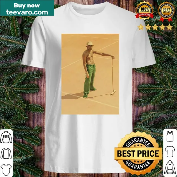 Illustrative design celebrating creativity in golf on a shirt