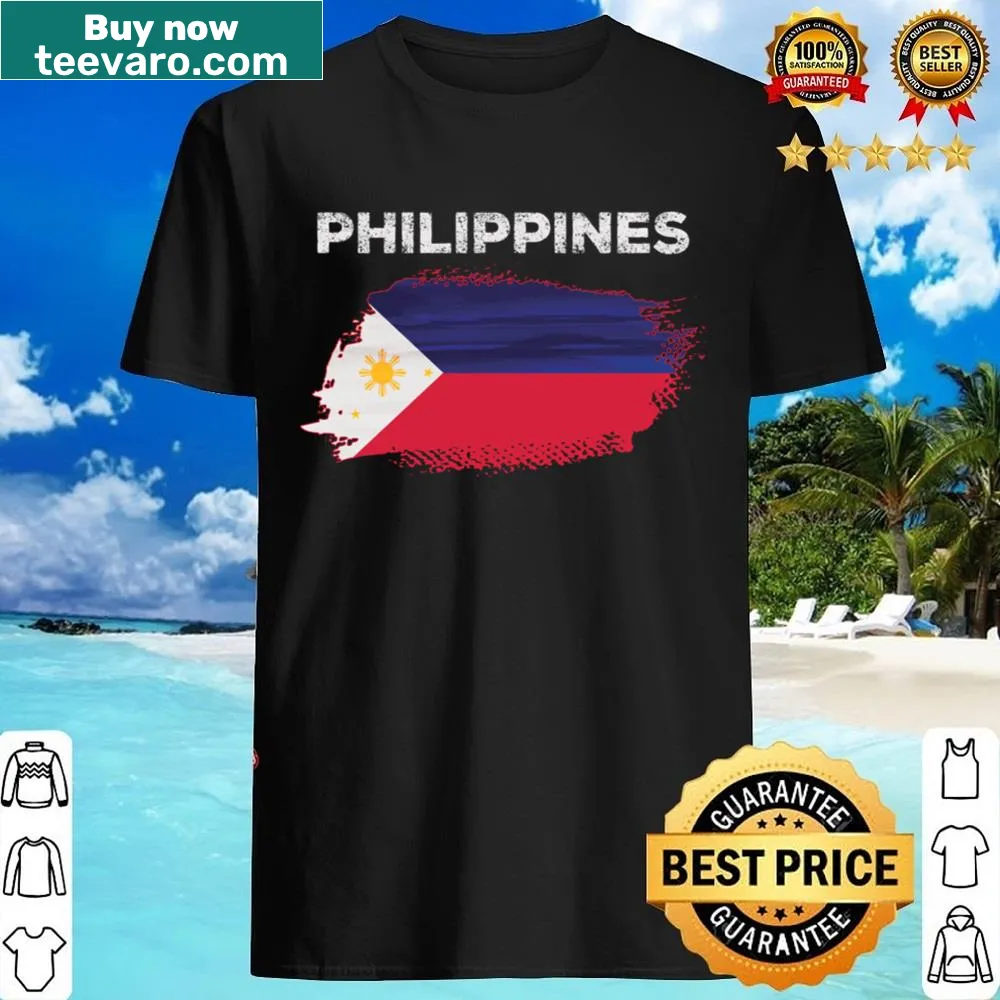 Philippines flag graphic shirt with bold typography