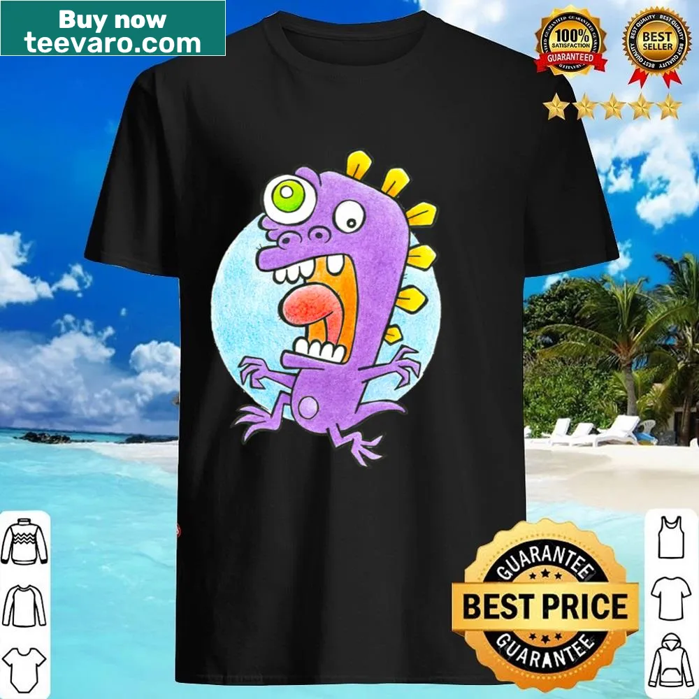 Illustration of a shrieking lizard on a shirt