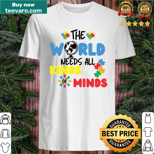 Inspirational shirt celebrating diverse minds with bold text