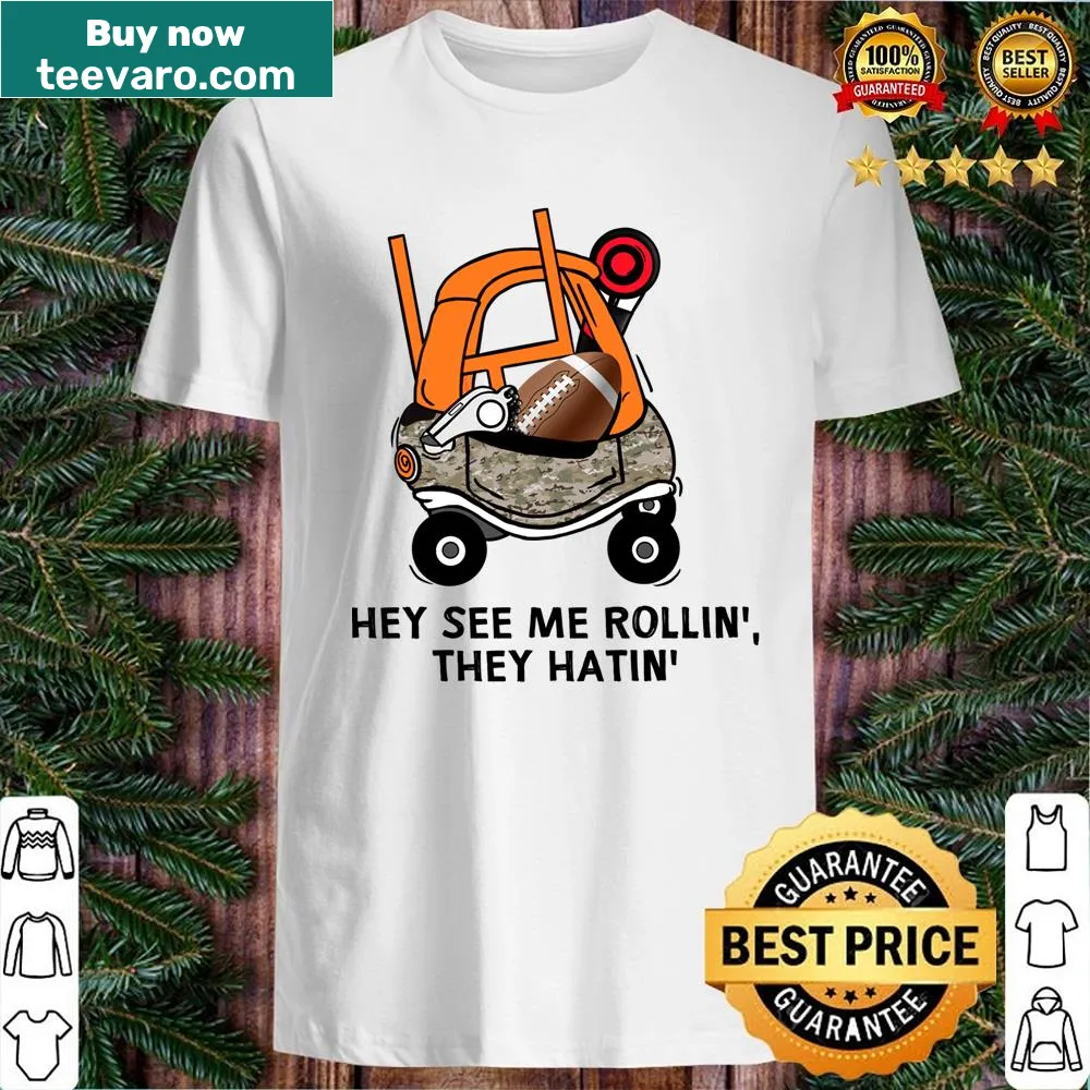 Funny American football shirt with humorous text.
