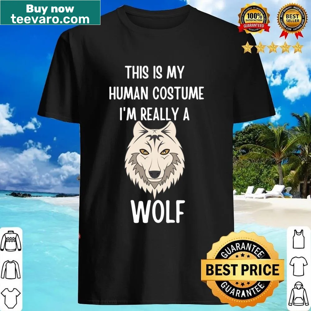 Whimsical shirt with a wolf theme and humorous text