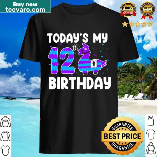 Birthday shirt featuring a cute llama and alpaca design for kids
