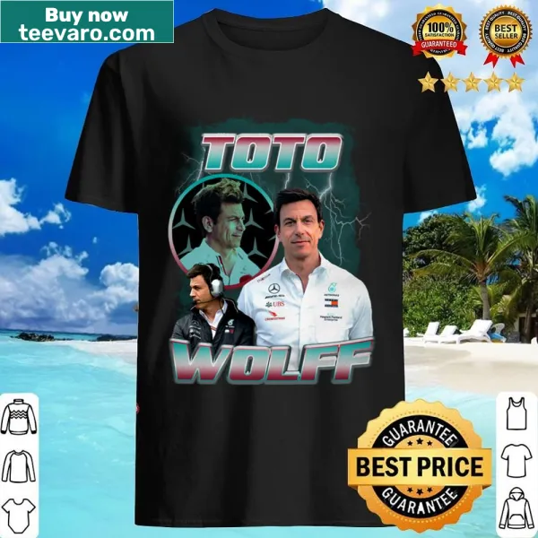 Vintage bootleg graphic of Toto Wolff for racing fans