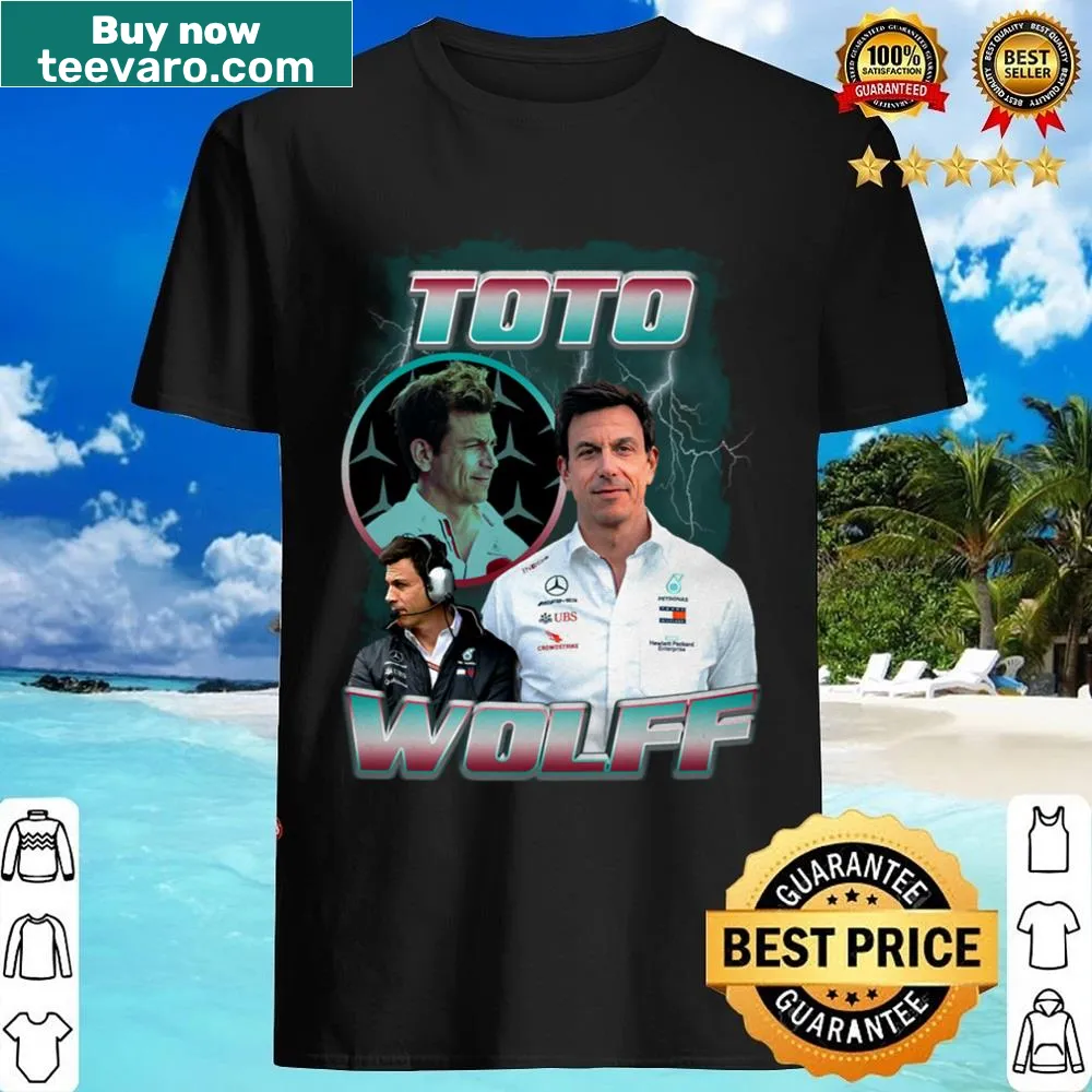 Vintage bootleg graphic of Toto Wolff for racing fans