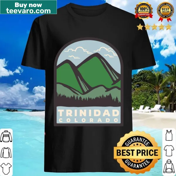 Vintage-style shirt showcasing Trinidad Colorado with Aspen trees