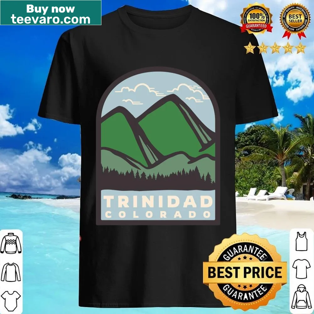 Vintage-style shirt showcasing Trinidad Colorado with Aspen trees