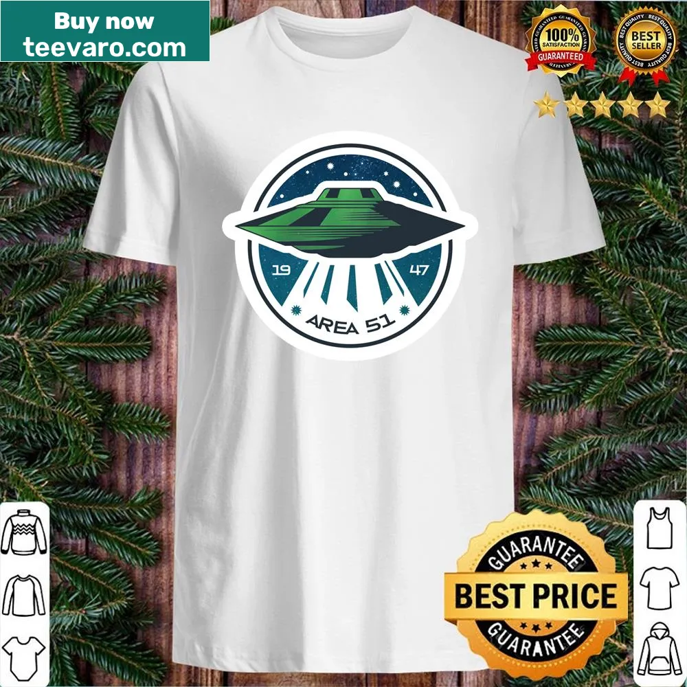 Funny UFO surrounded by a galaxy graphic T-shirt