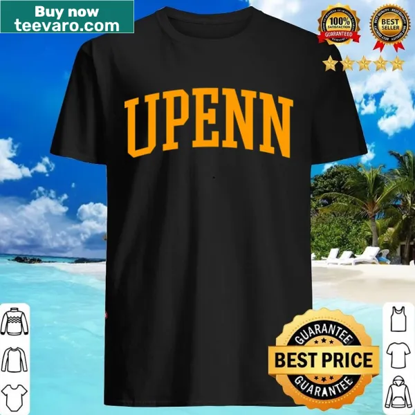 Vintage arch design representing University of Pennsylvania on shirt
