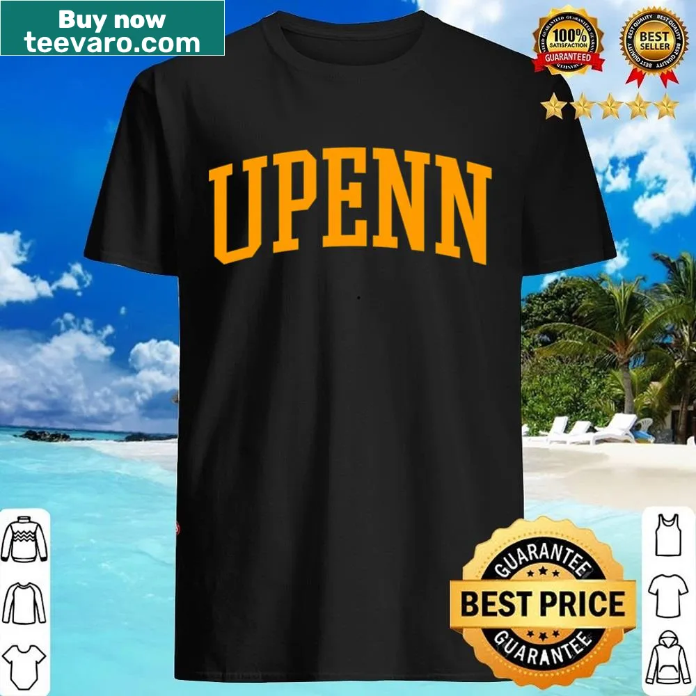Vintage arch design representing University of Pennsylvania on shirt