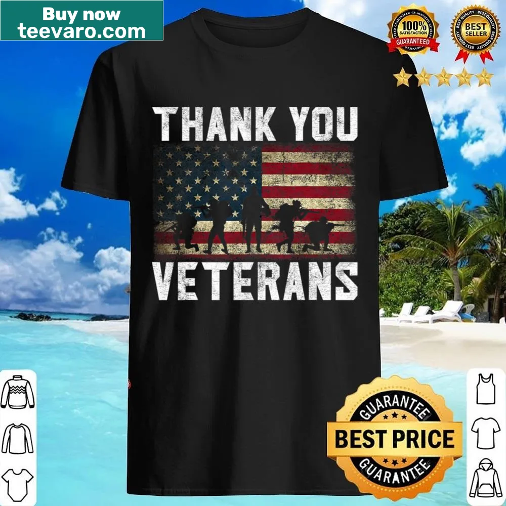 T-shirt honoring veterans with a thank you message