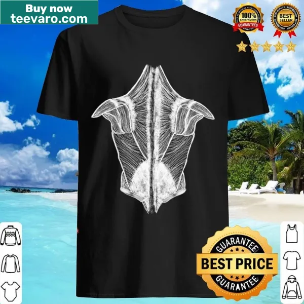 Vintage shirt with playful graphic celebrating back muscles