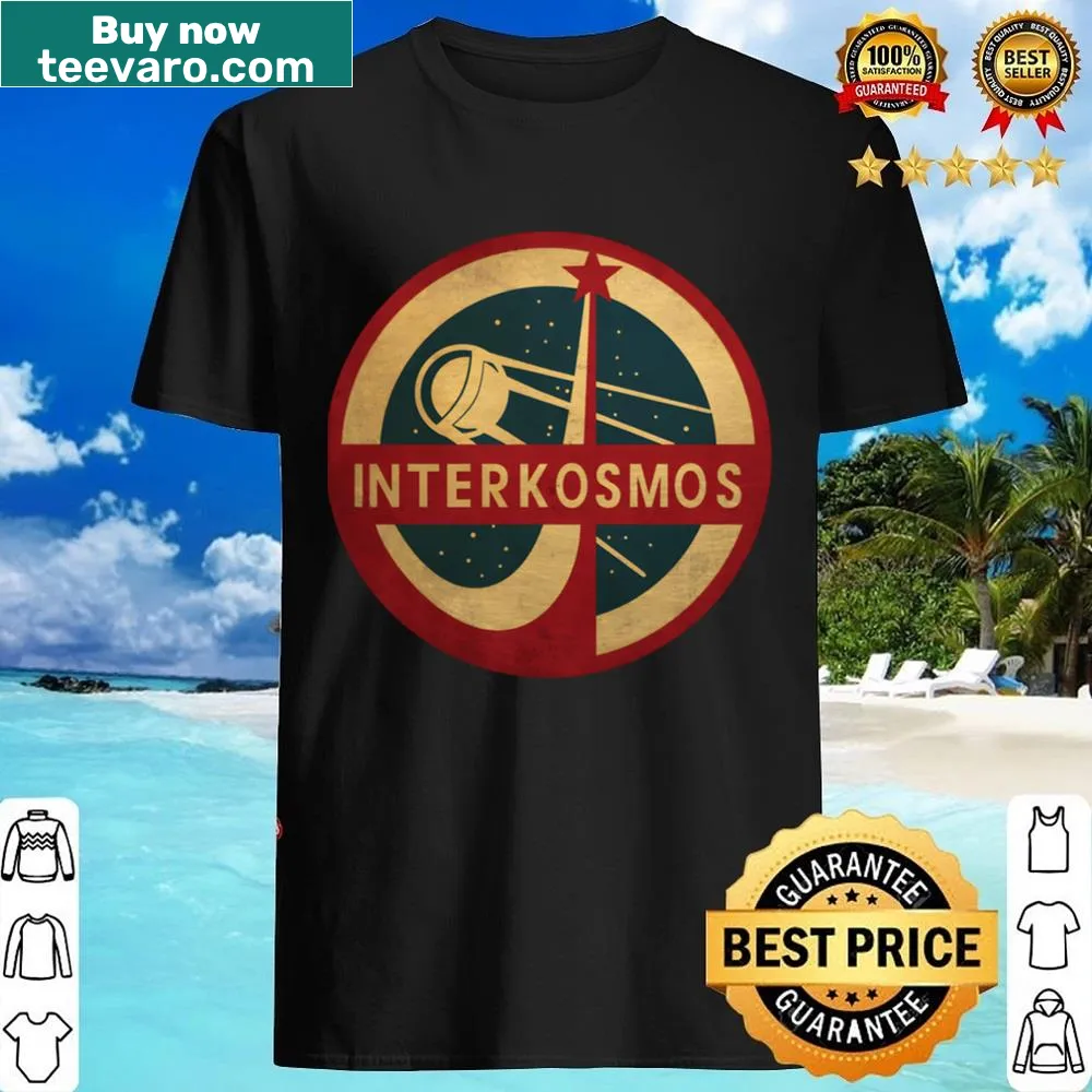 Vintage shirt featuring the Interkosmos Sputnik satellite