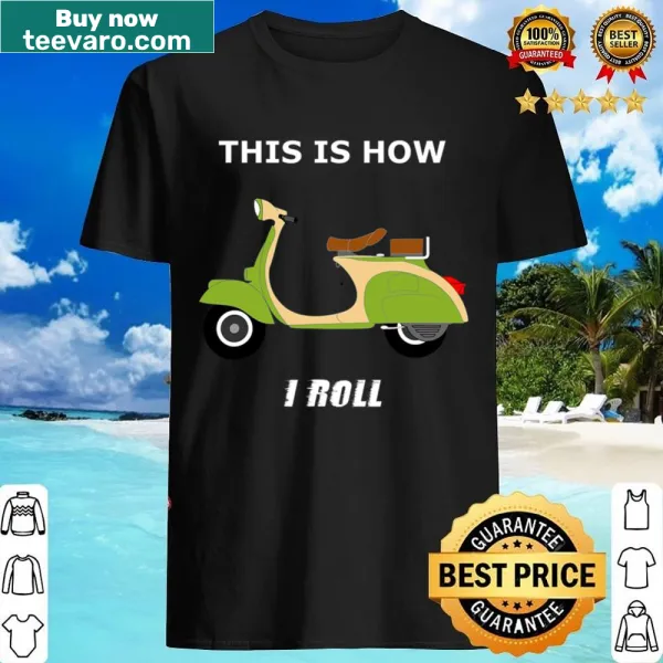 Vintage shirt showcasing Italian moped theme with playful design