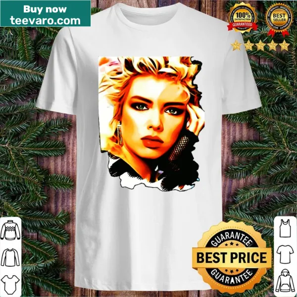 Retro tribute shirt featuring Kim Wilde graphic.