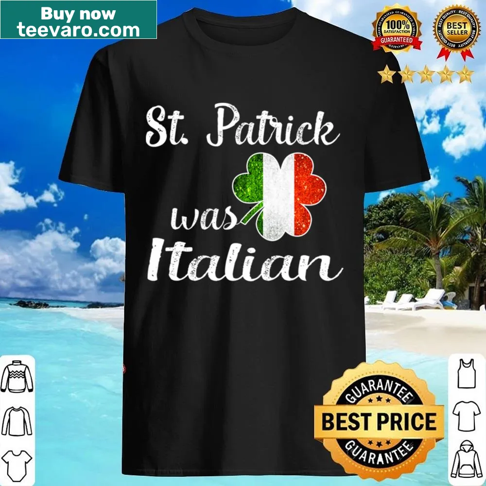 Playful graphic shirt with Italian flag and St. Patrick reference