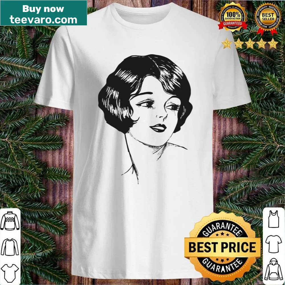 Artistic typography design celebrating femininity on a vintage shirt