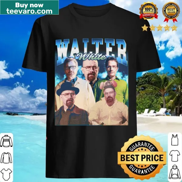 Vintage-style shirt featuring Walter White in 90s rap design