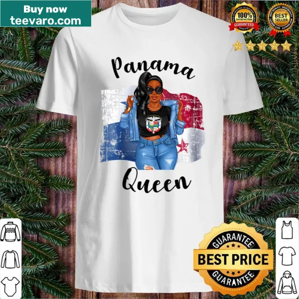 Shirt with Panamanian flag emblem celebrating Afro-Panamanian heritage