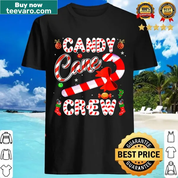 Funny Christmas shirt for candy lovers with 'Candy Cane Crew' text