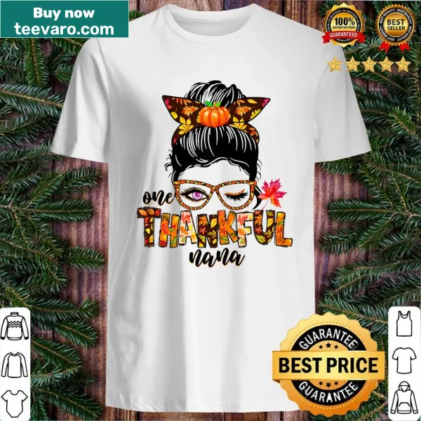 Cute Thanksgiving shirt featuring a grandma with a messy bun