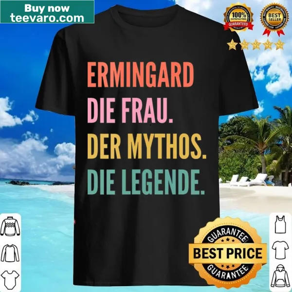 Funny V-neck shirt with the name Ermingard for women