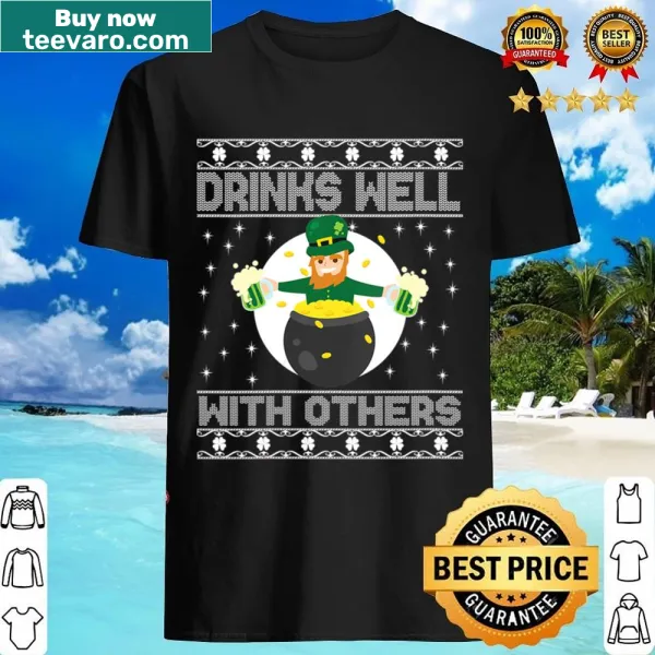 Funny Irish drinking Christmas shirt with beer graphics