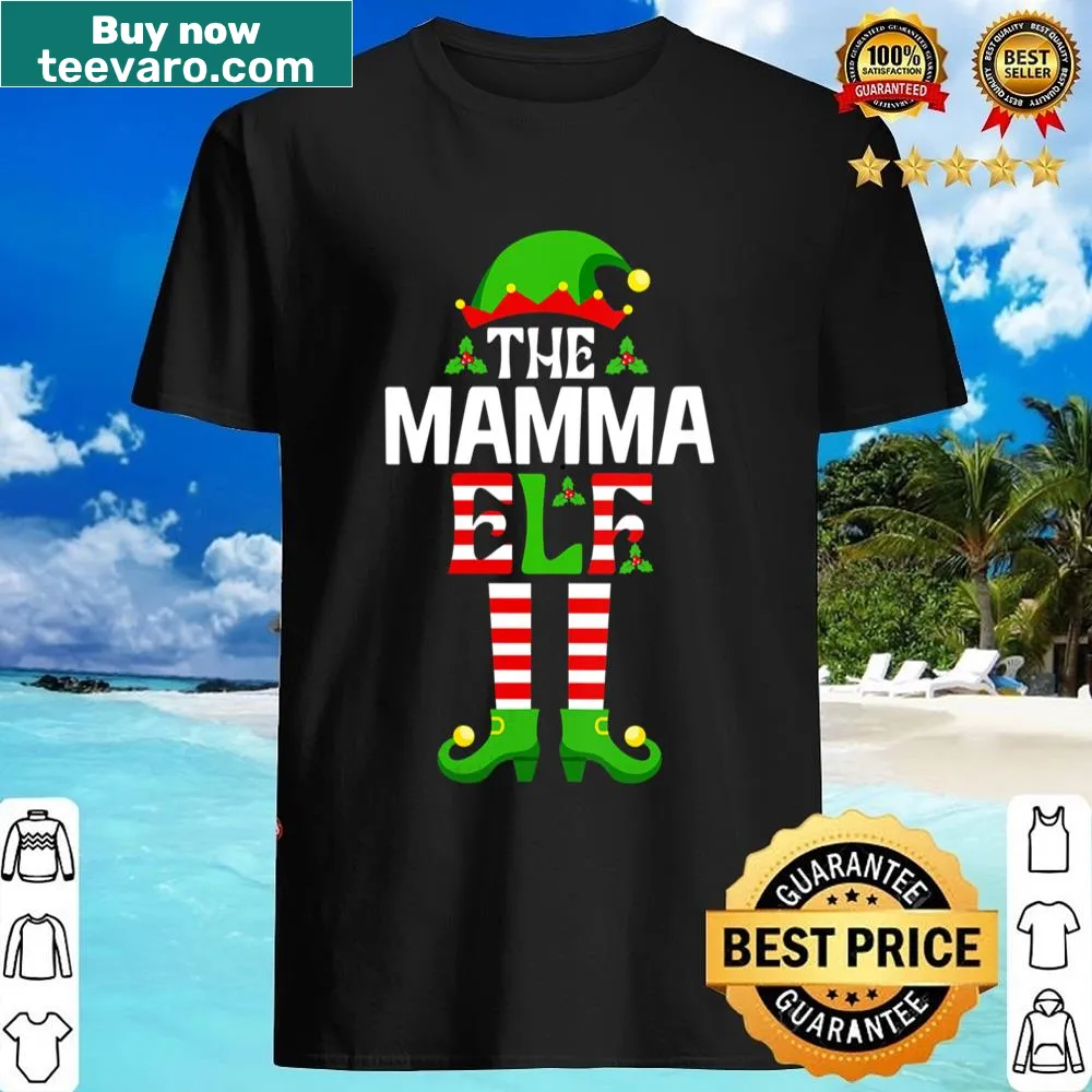 Funny Mamma Elf V-neck shirt for Christmas gatherings
