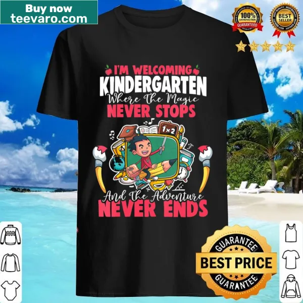 Welcoming kindergarten graphic v-neck shirt