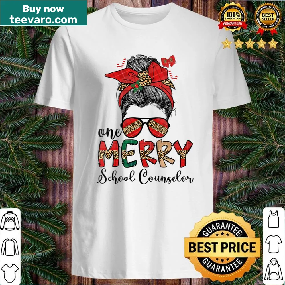 Festive shirt for school counselors with a Christmas theme.