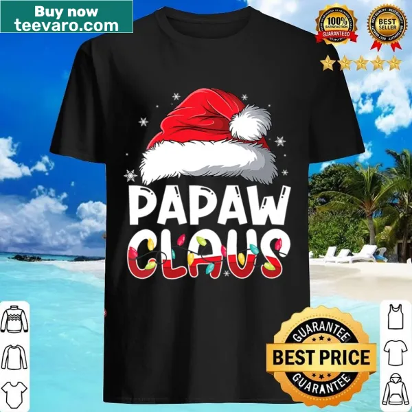 Funny Papaw Claus Christmas shirt, humorous typographic design