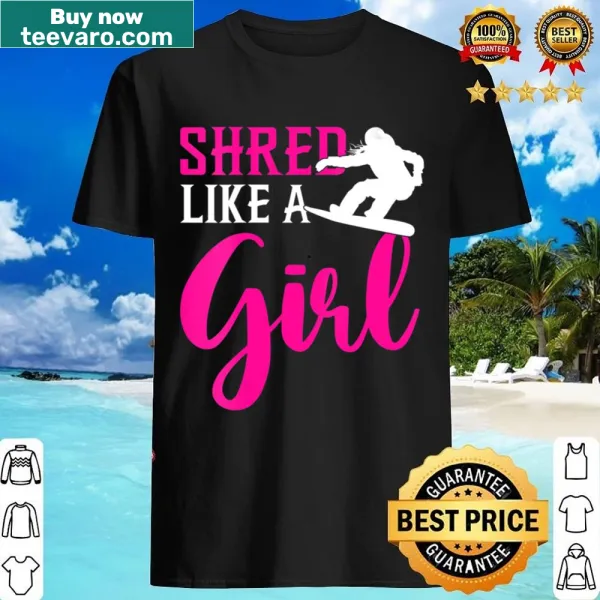 Bold typography shirt for female snowboarders