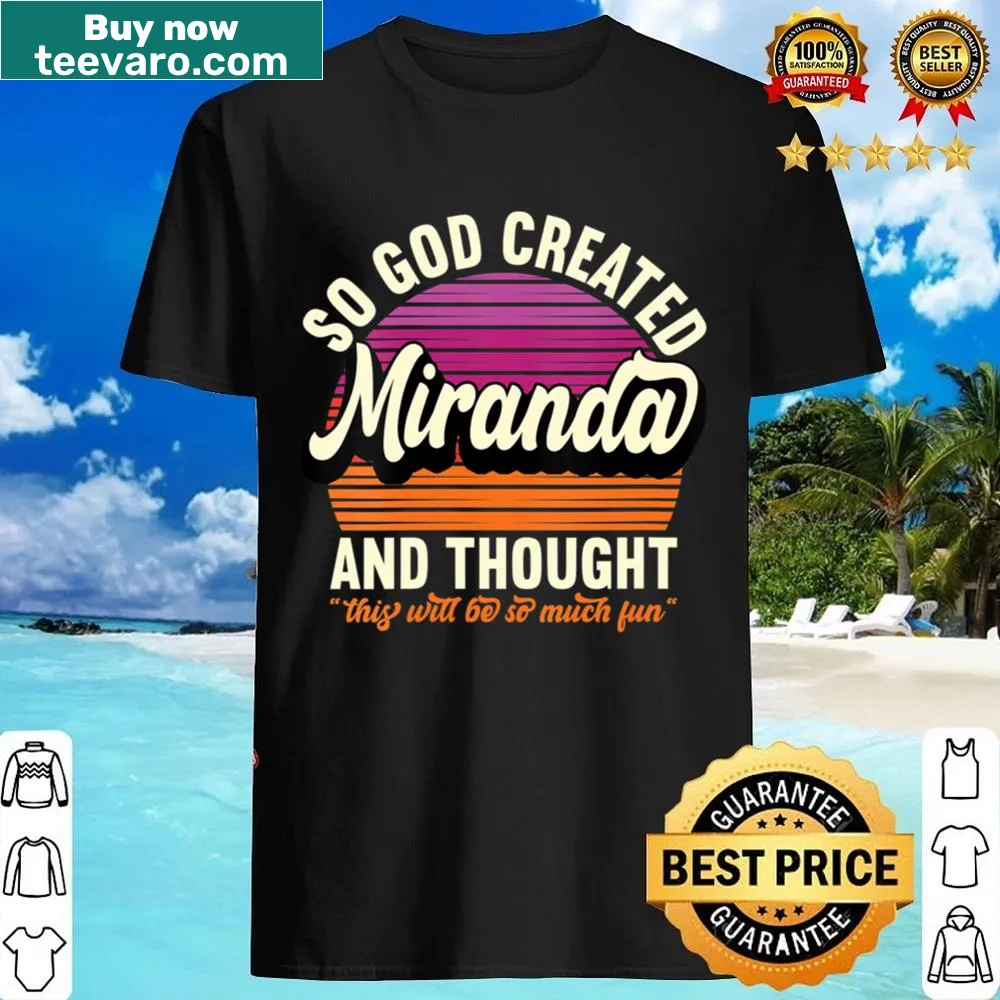 Funny birthday V-neck shirt for Miranda