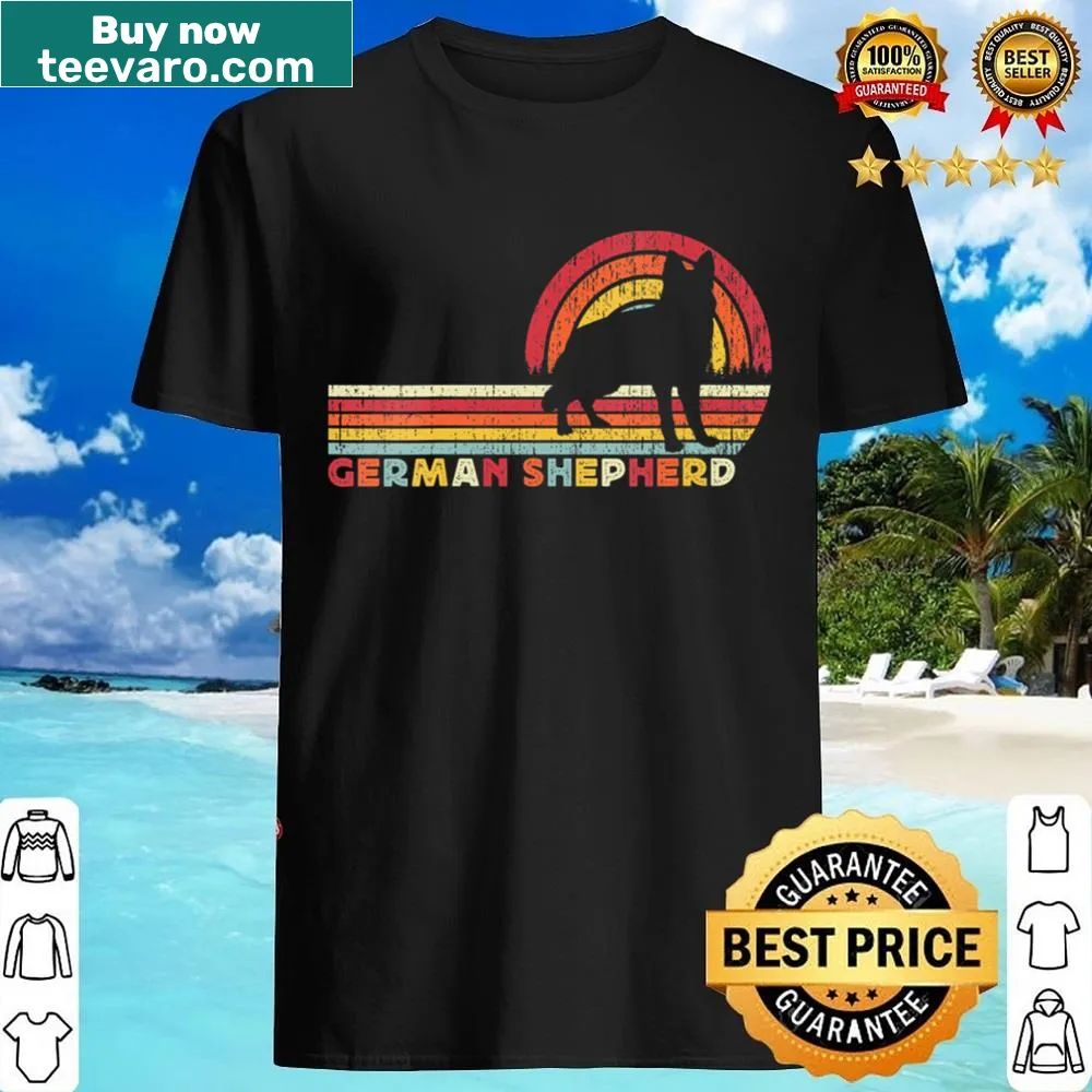 Vintage V-neck shirt featuring German Shepherd graphics